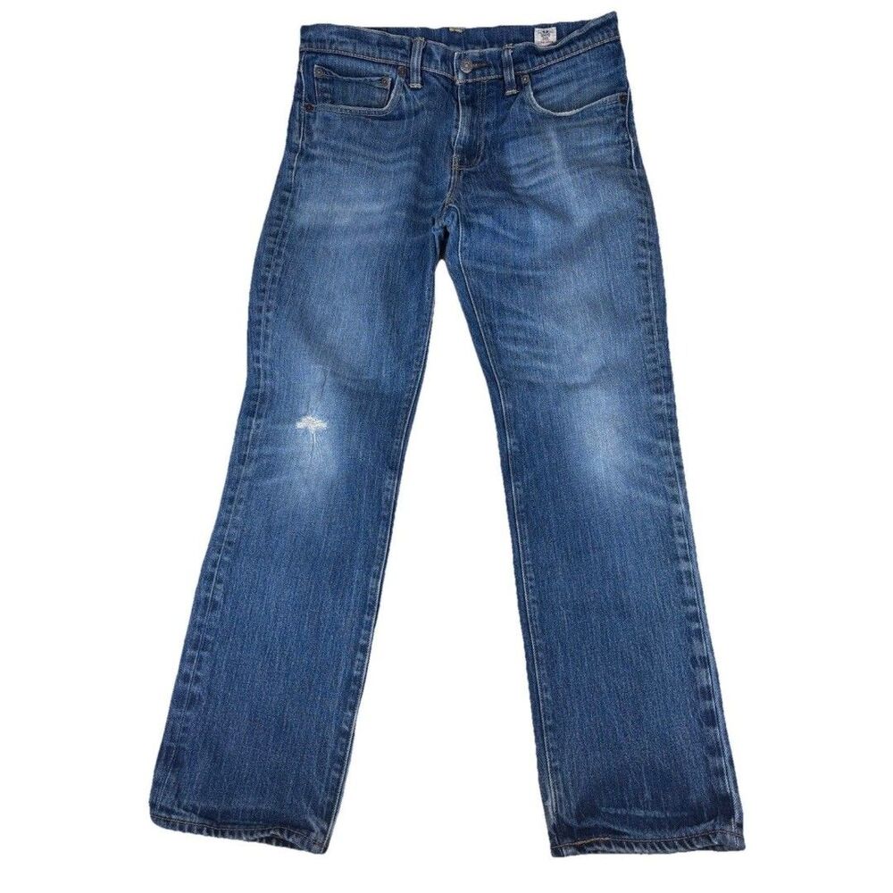 Men' Levi's 511 Sz 34x30 Straight Leg Distressed Jeans Blue Denim